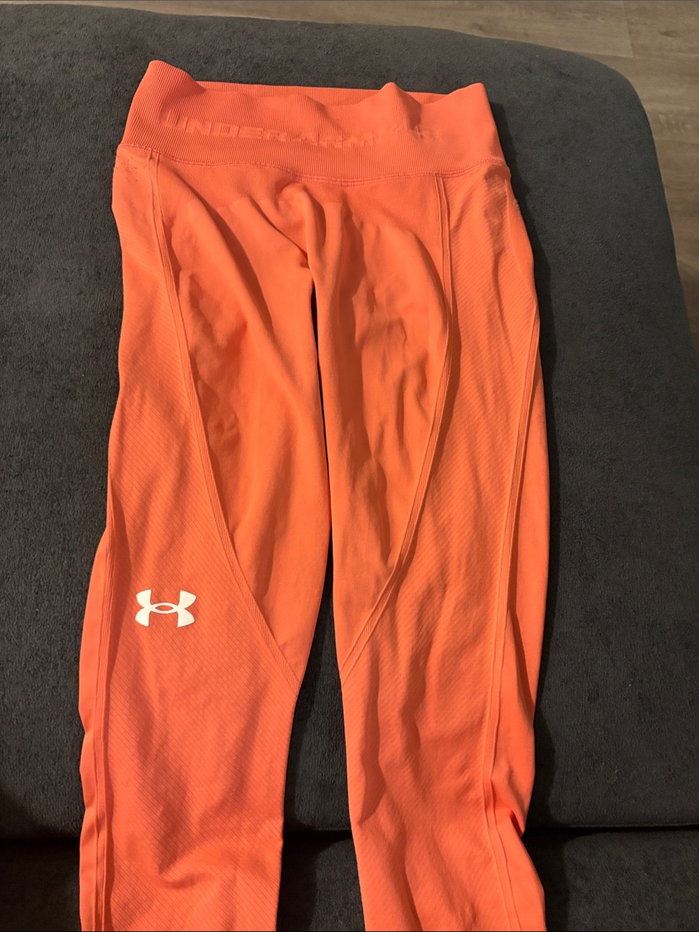 Under Armour Neon Orange Kids Performance Leggings